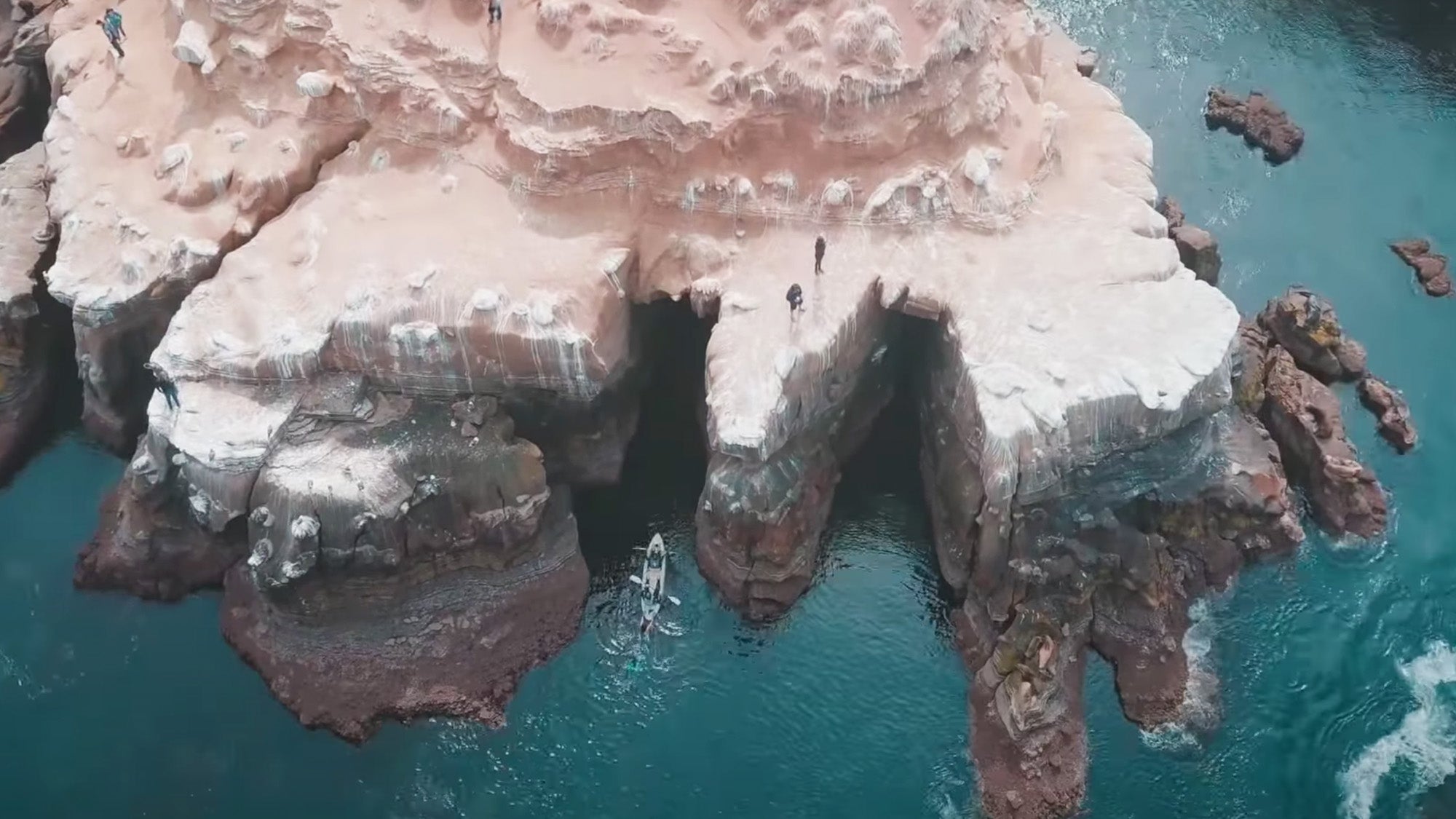 Aerial drone photo of the La Jolla Seven Sea Caves